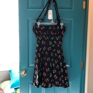 Cherry halter pin up dress
